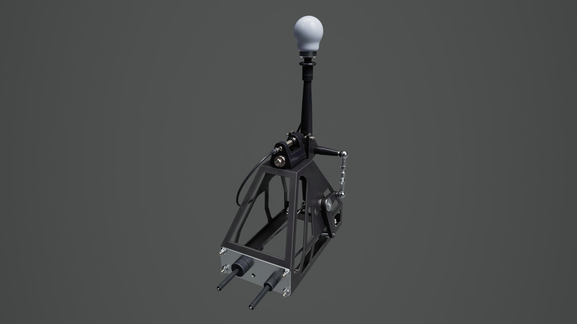 Short Shifter 01 - Variation B - White Low-poly 3D model_7