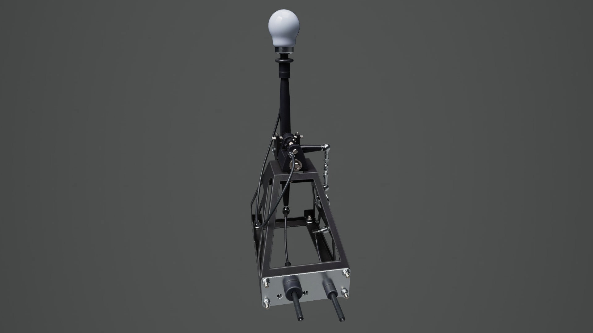 Short Shifter 01 - Variation B - White Low-poly 3D model_6
