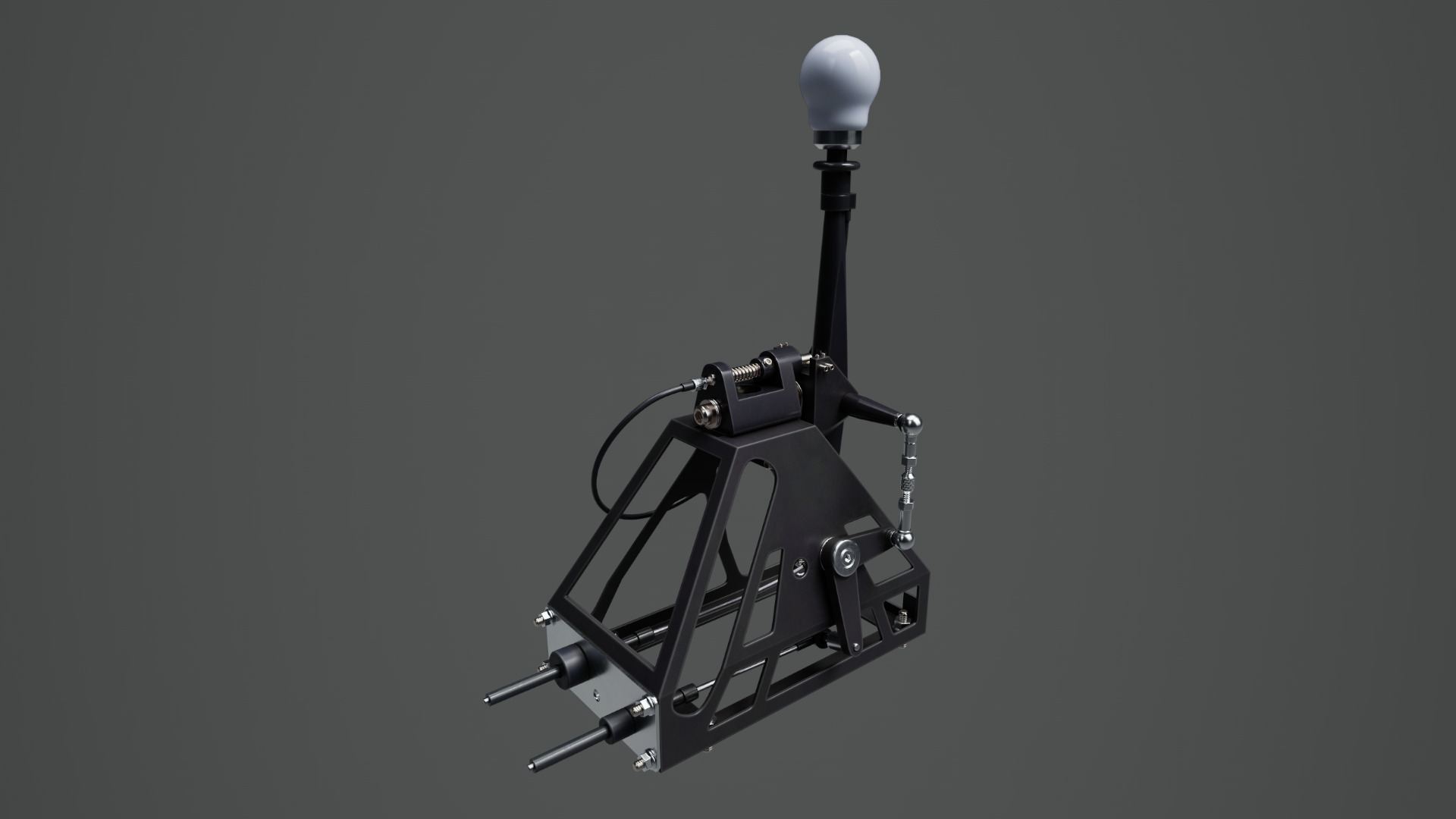 Short Shifter 01 - Variation B - White Low-poly 3D model_8