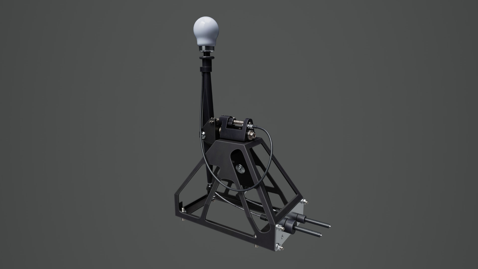 Short Shifter 01 - Variation B - White Low-poly 3D model_4