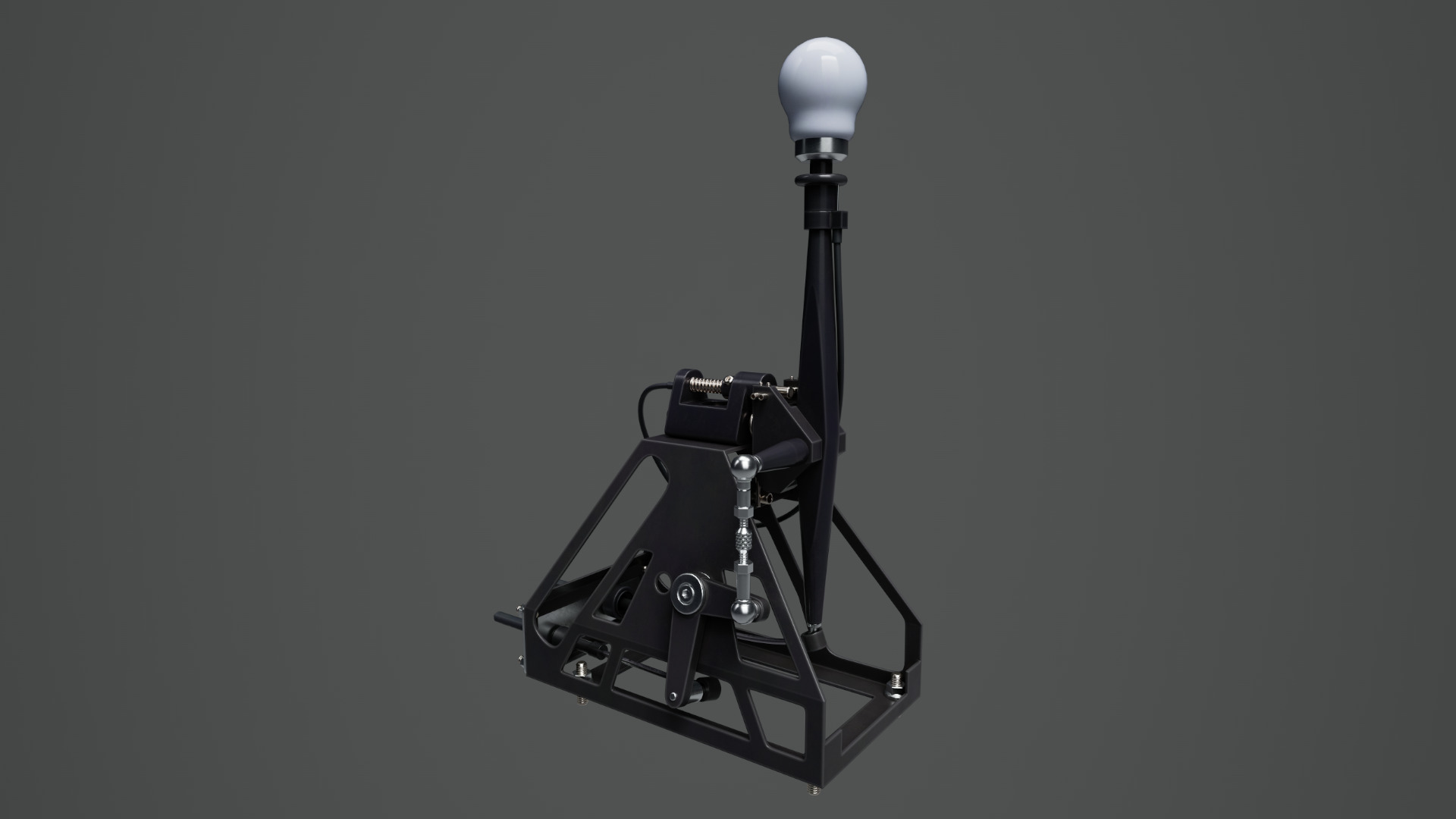Short Shifter 01 - Variation B - White Low-poly 3D model_10