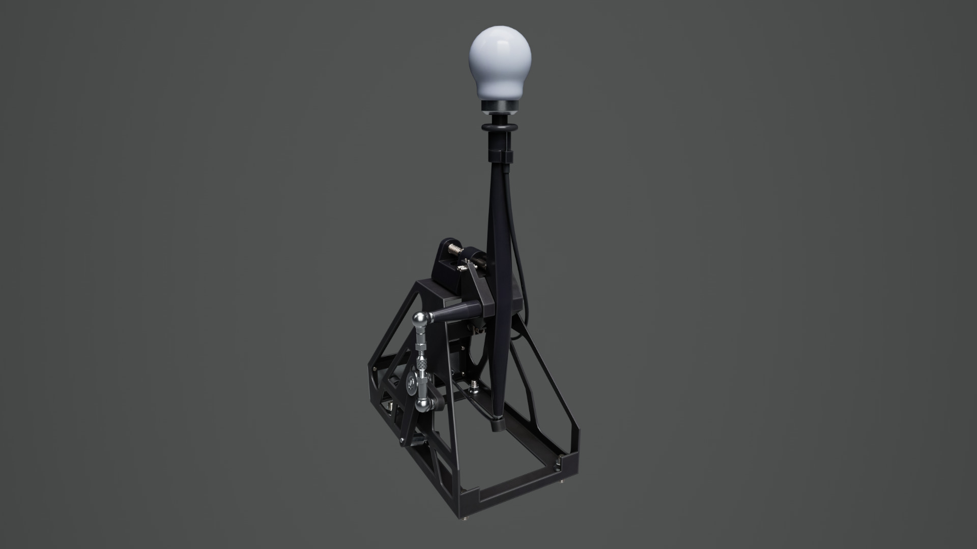 Short Shifter 01 - Variation B - White Low-poly 3D model_11