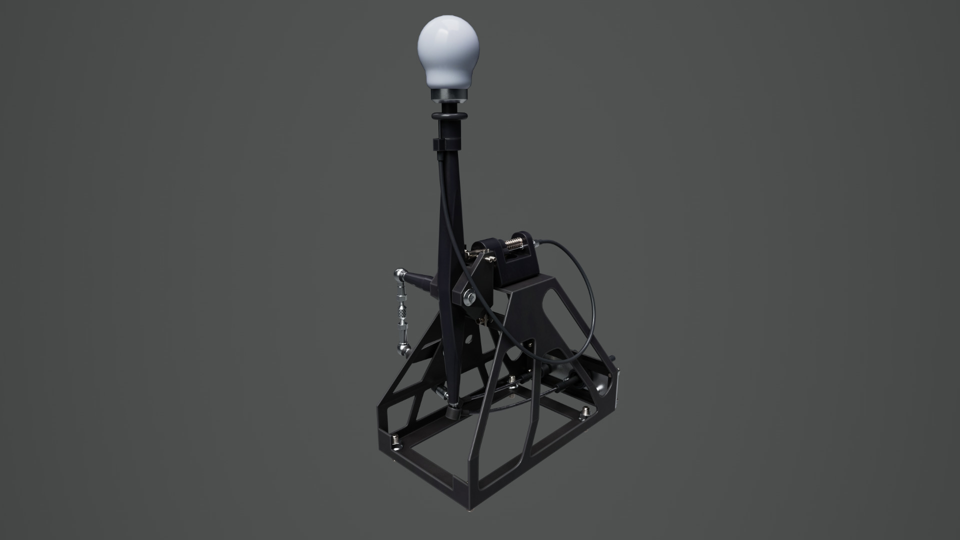 Short Shifter 01 - Variation B - White Low-poly 3D model_1