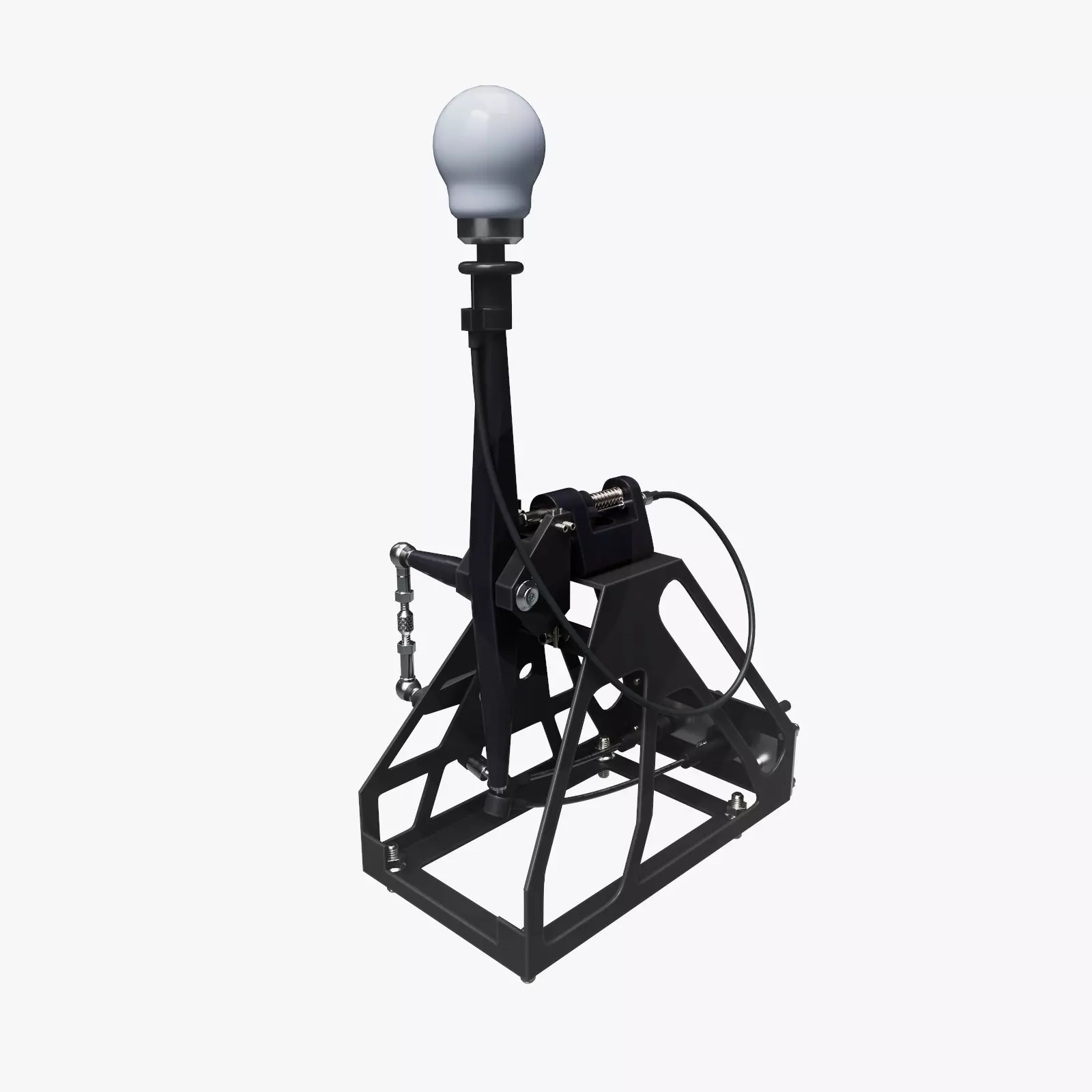 Short Shifter 01 - Variation B - White Low-poly 3D model_0