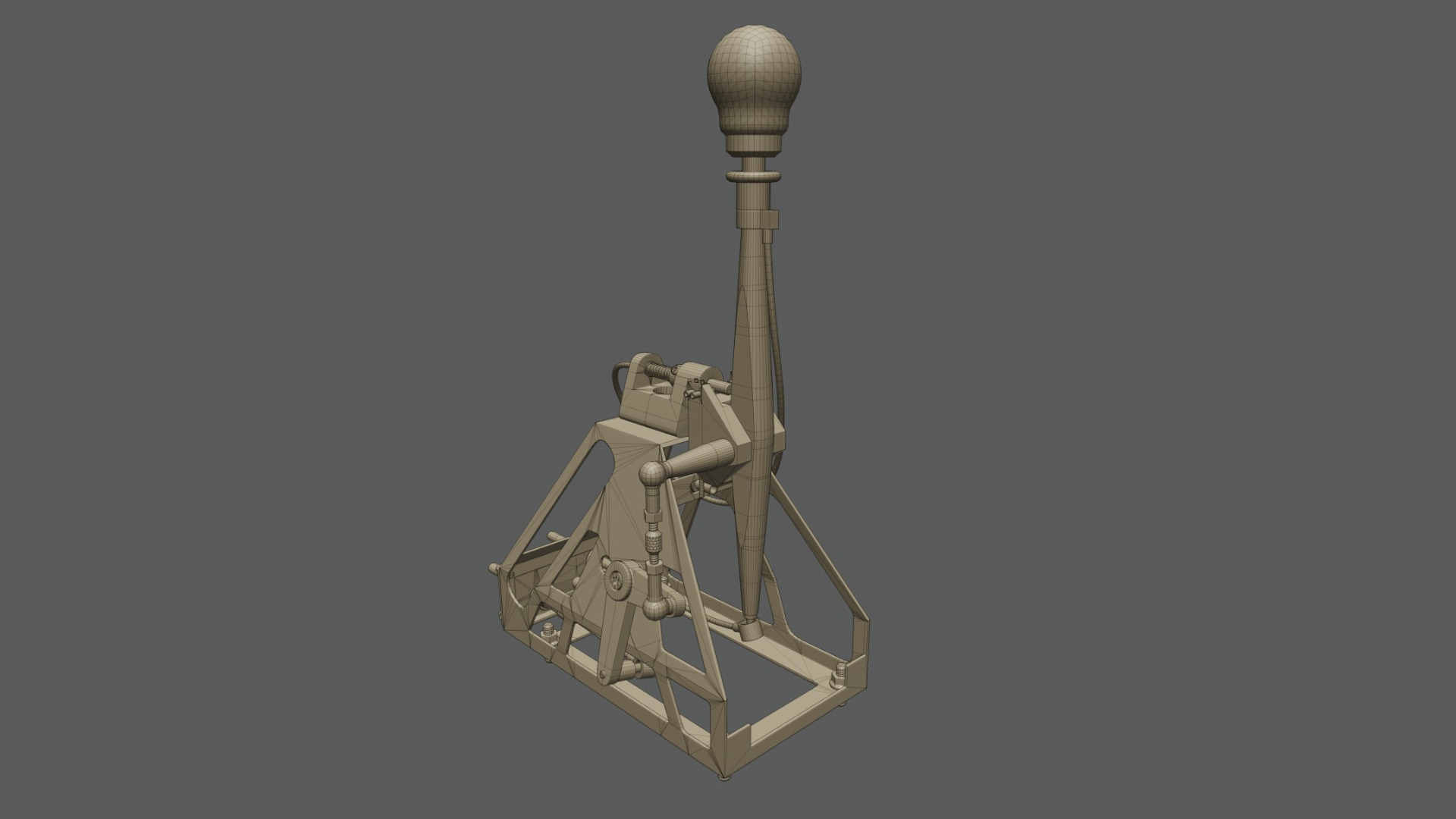 Short Shifter 01 - Variation B - White Low-poly 3D model_16