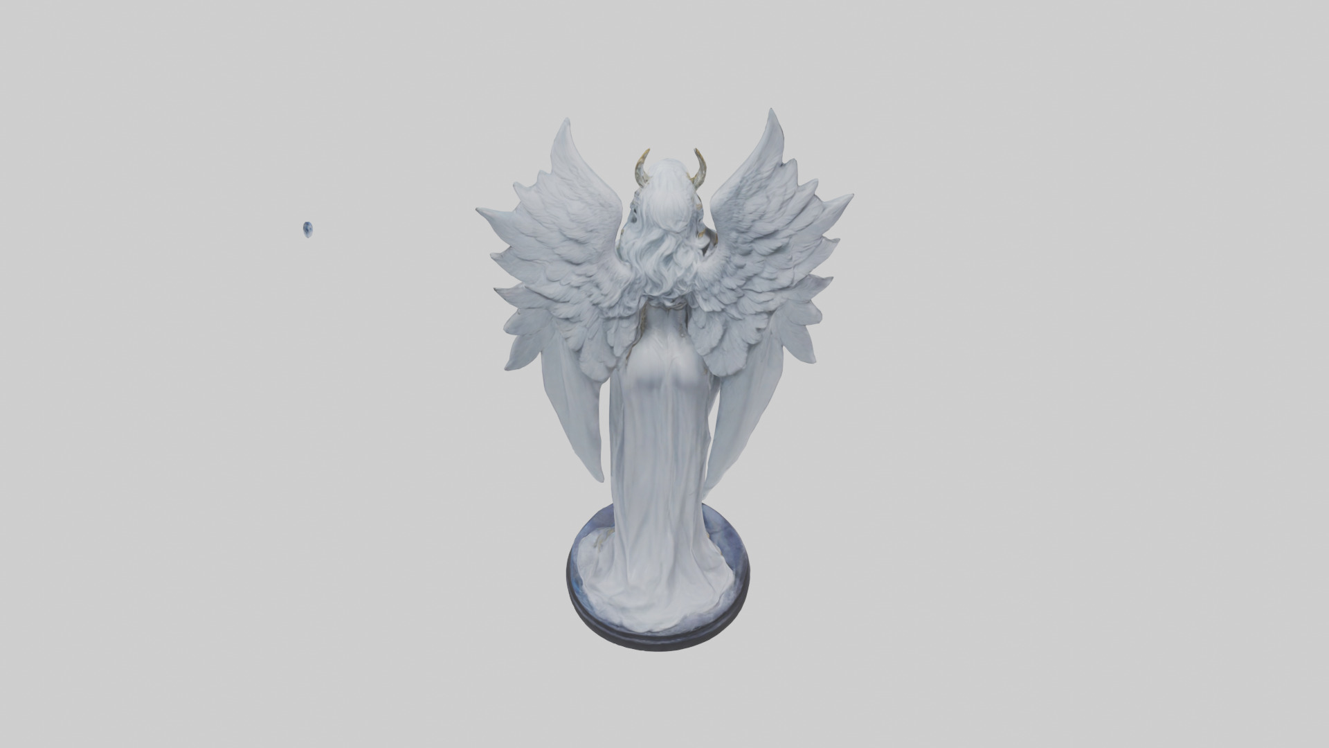 Moonlight Seraph Statue Model 3D model_15