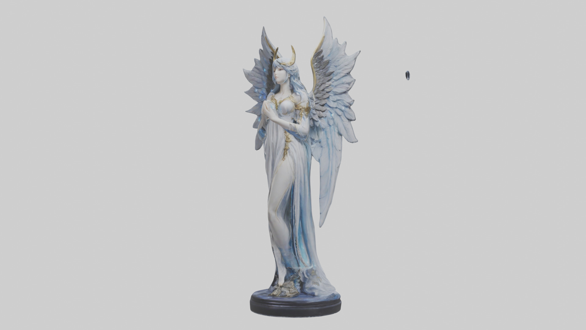Moonlight Seraph Statue Model 3D model_10