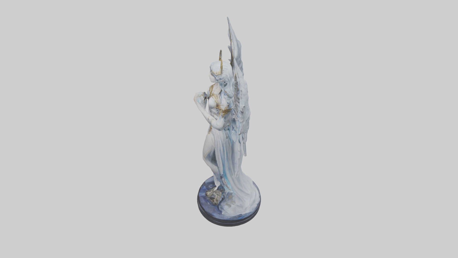 Moonlight Seraph Statue Model 3D model_17