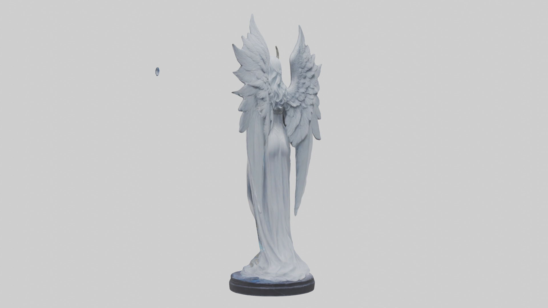 Moonlight Seraph Statue Model 3D model_3