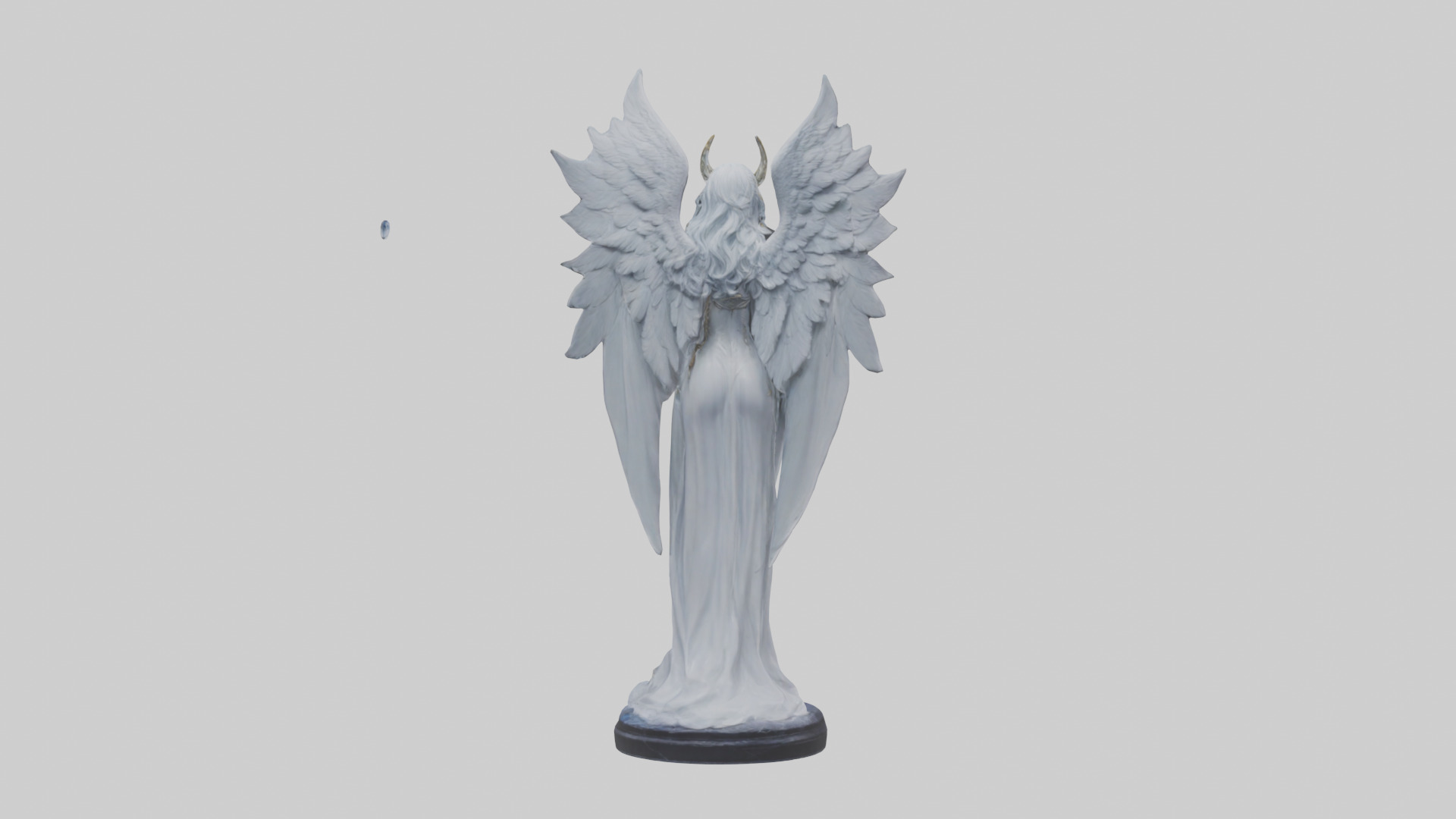 Moonlight Seraph Statue Model 3D model_2