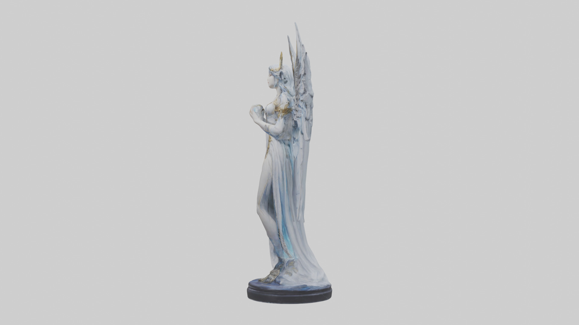 Moonlight Seraph Statue Model 3D model_12