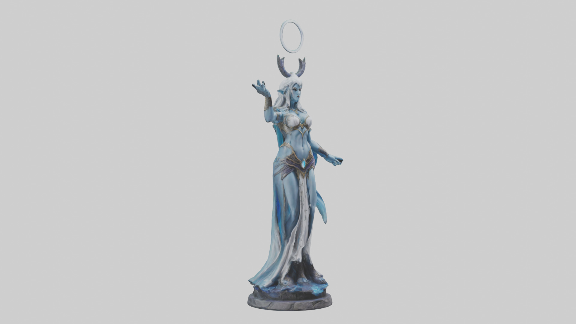 Moonlight Sorceress statue model 3D model_11