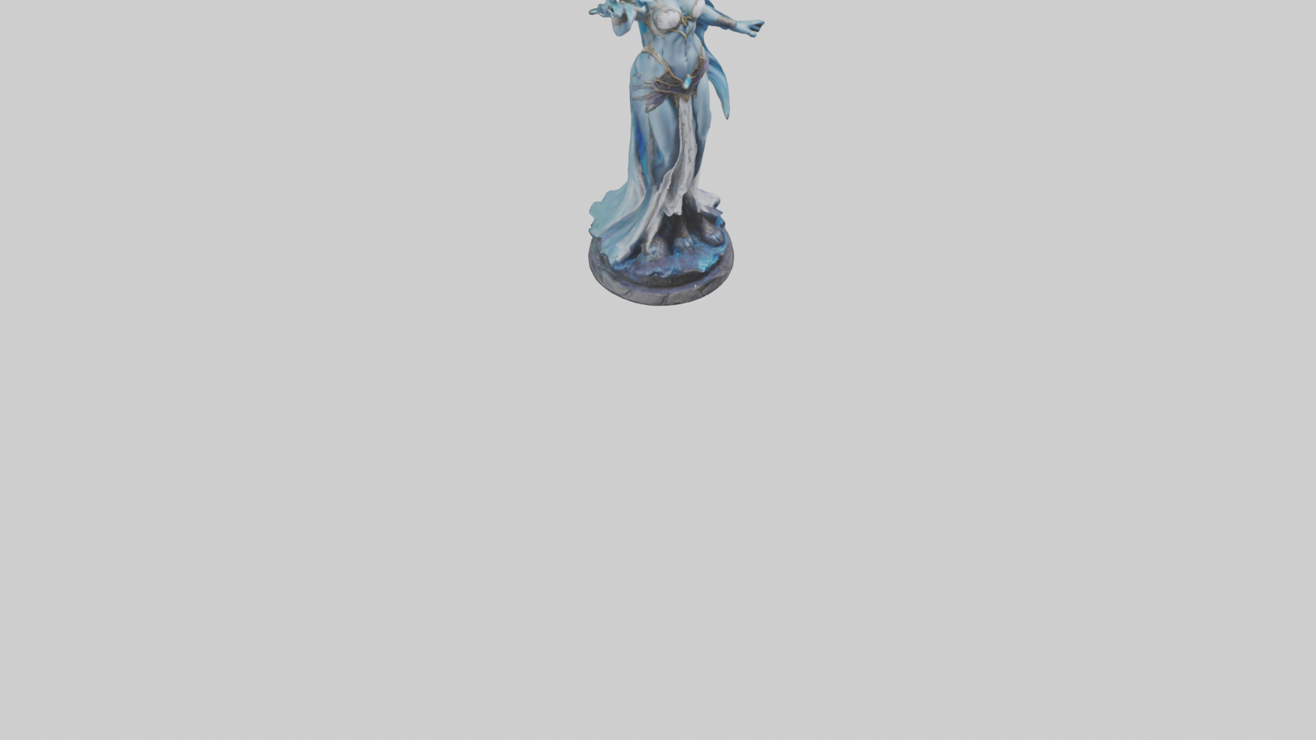 Moonlight Sorceress statue model 3D model_7