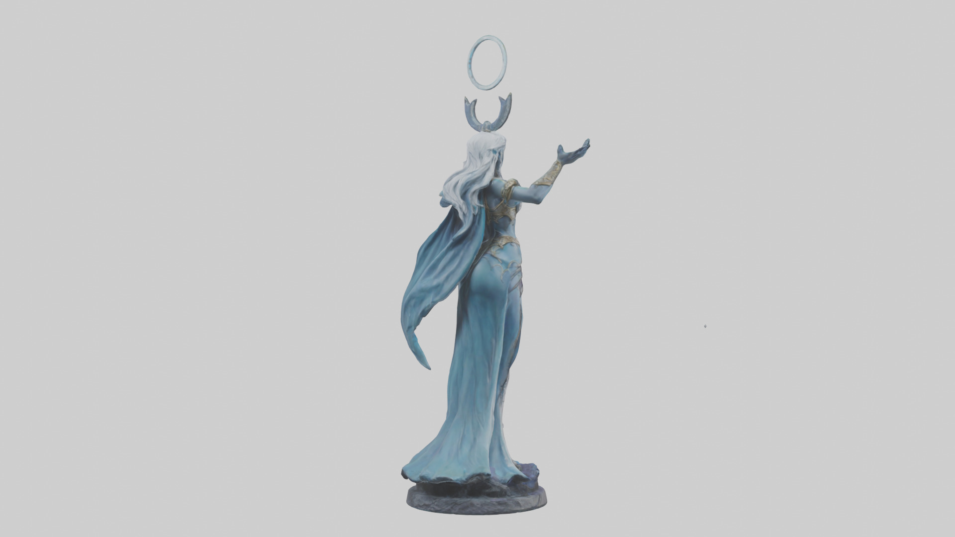 Moonlight Sorceress statue model 3D model_3