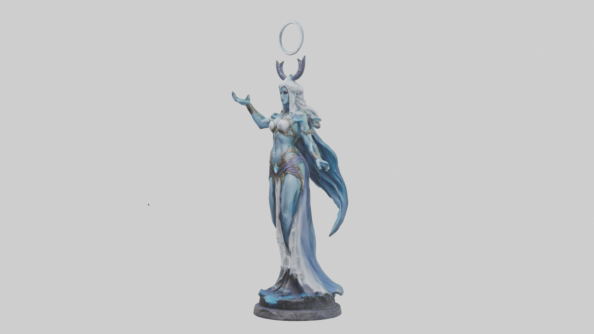 Moonlight Sorceress statue model 3D model_9