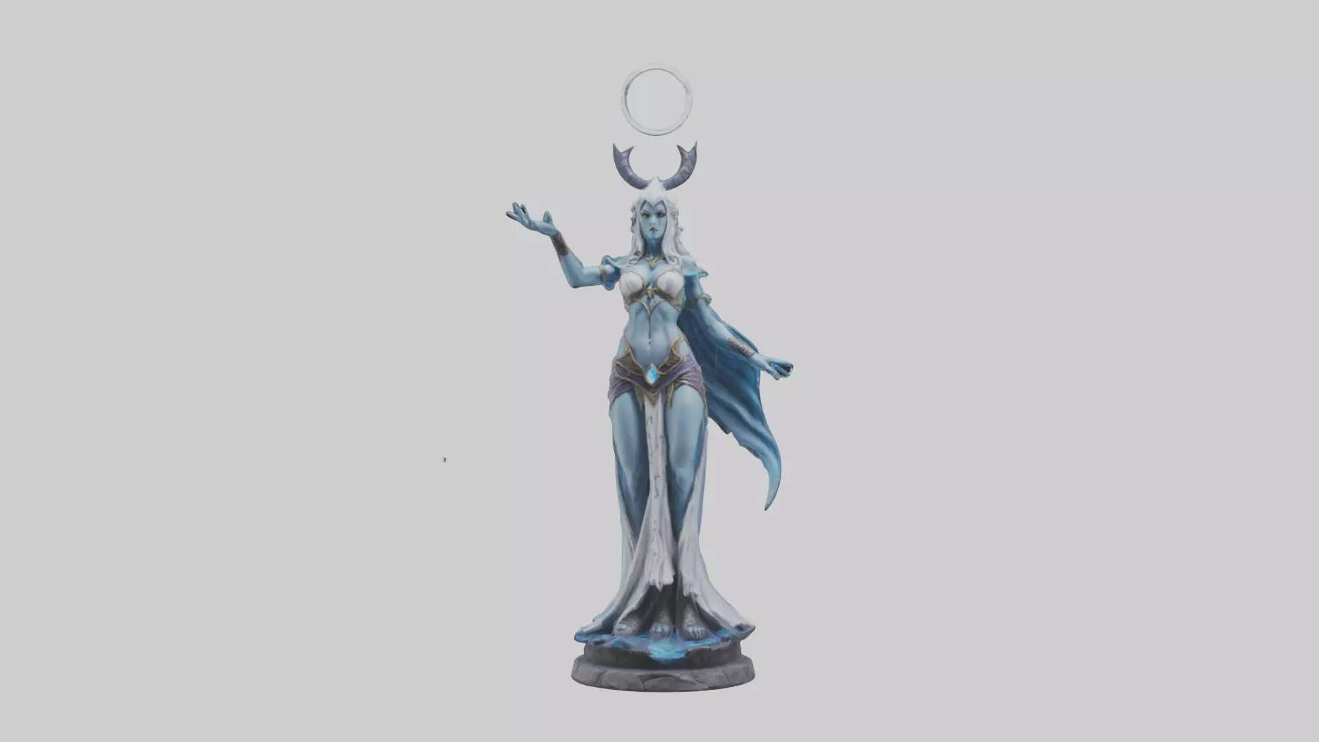 Moonlight Sorceress statue model 3D model_0