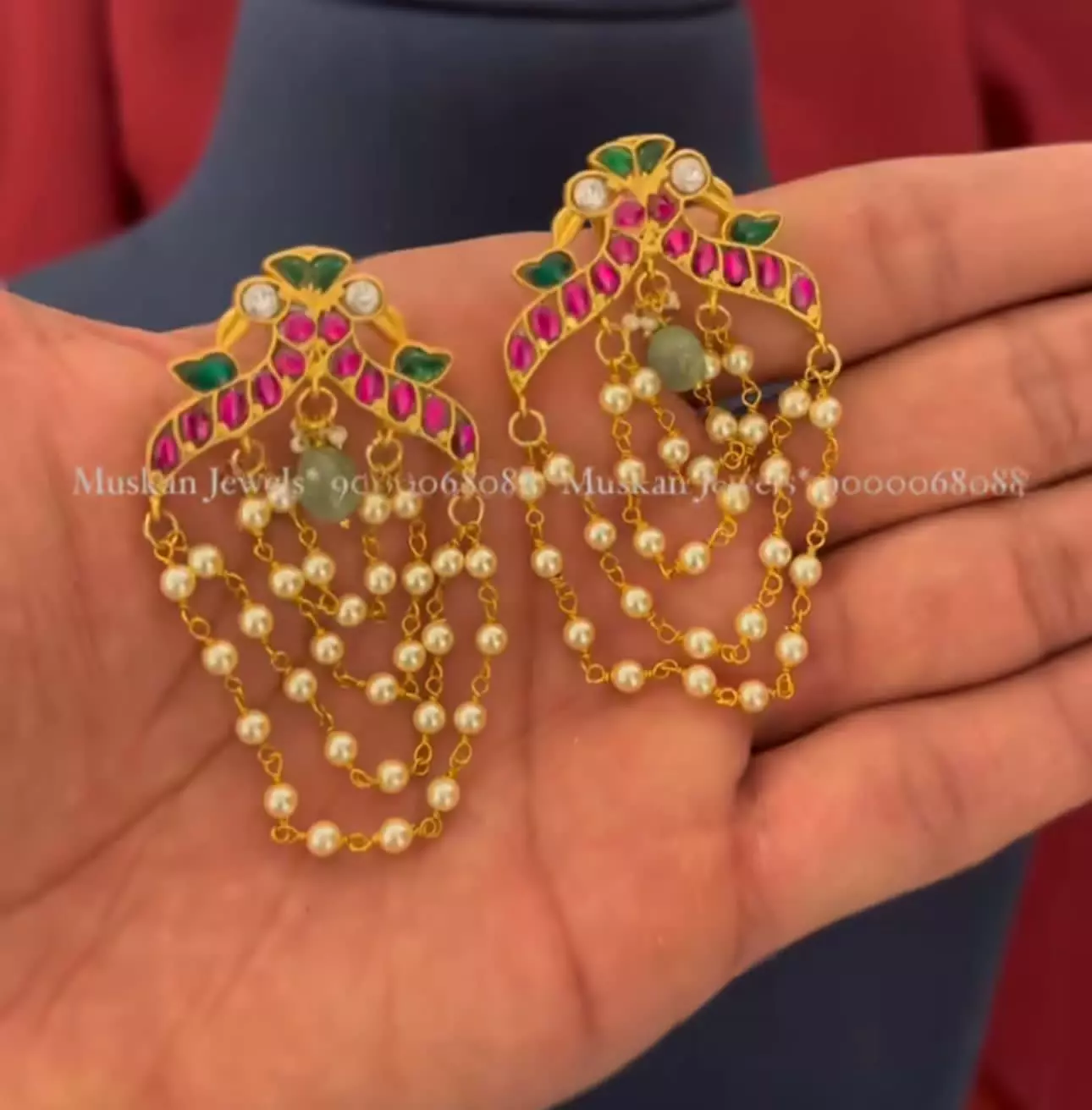 Kundan Earring - Jadau Tops Model No10 3D print model