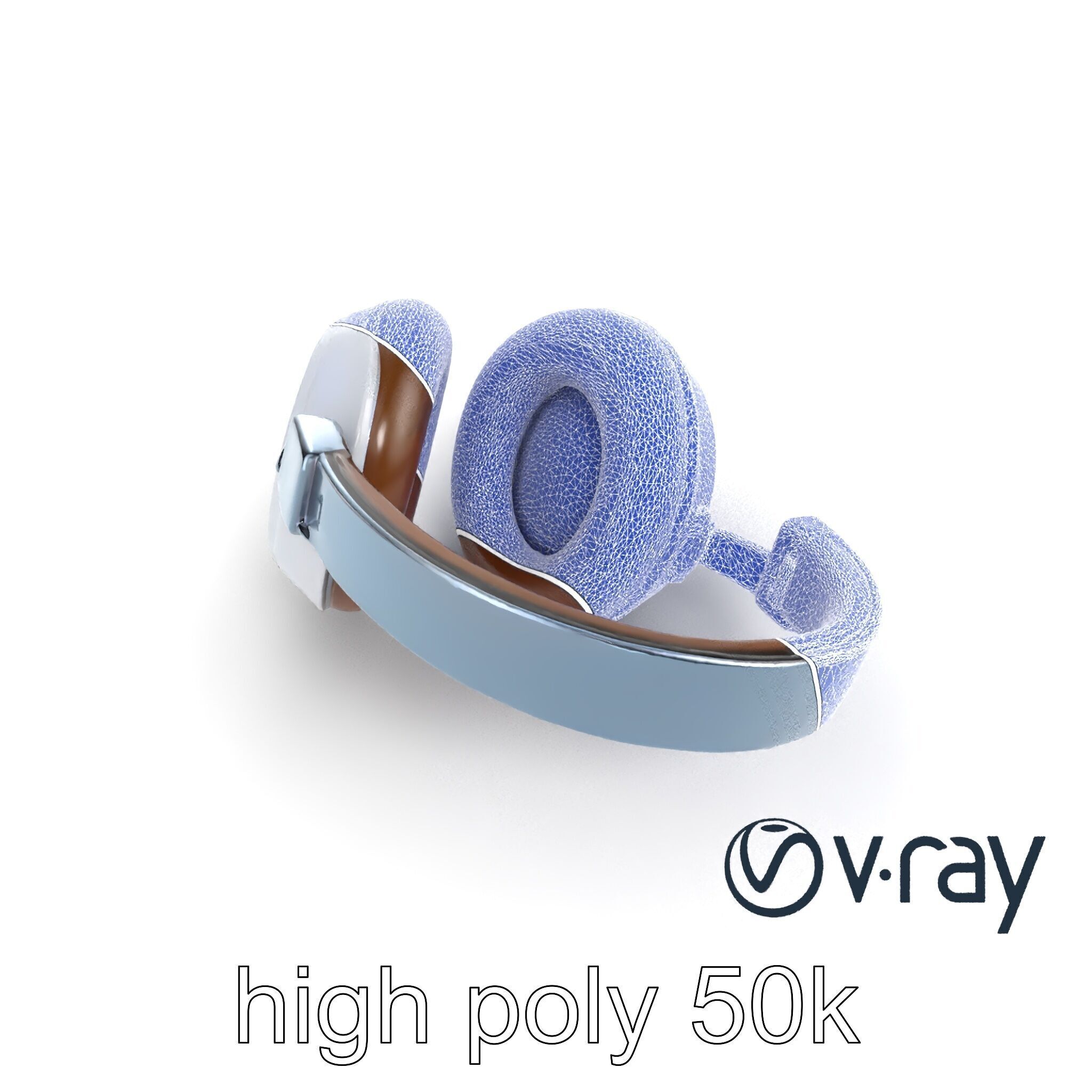 Ultra-Lightweight Open-Back Headphones model pack Low-poly 3D model_16