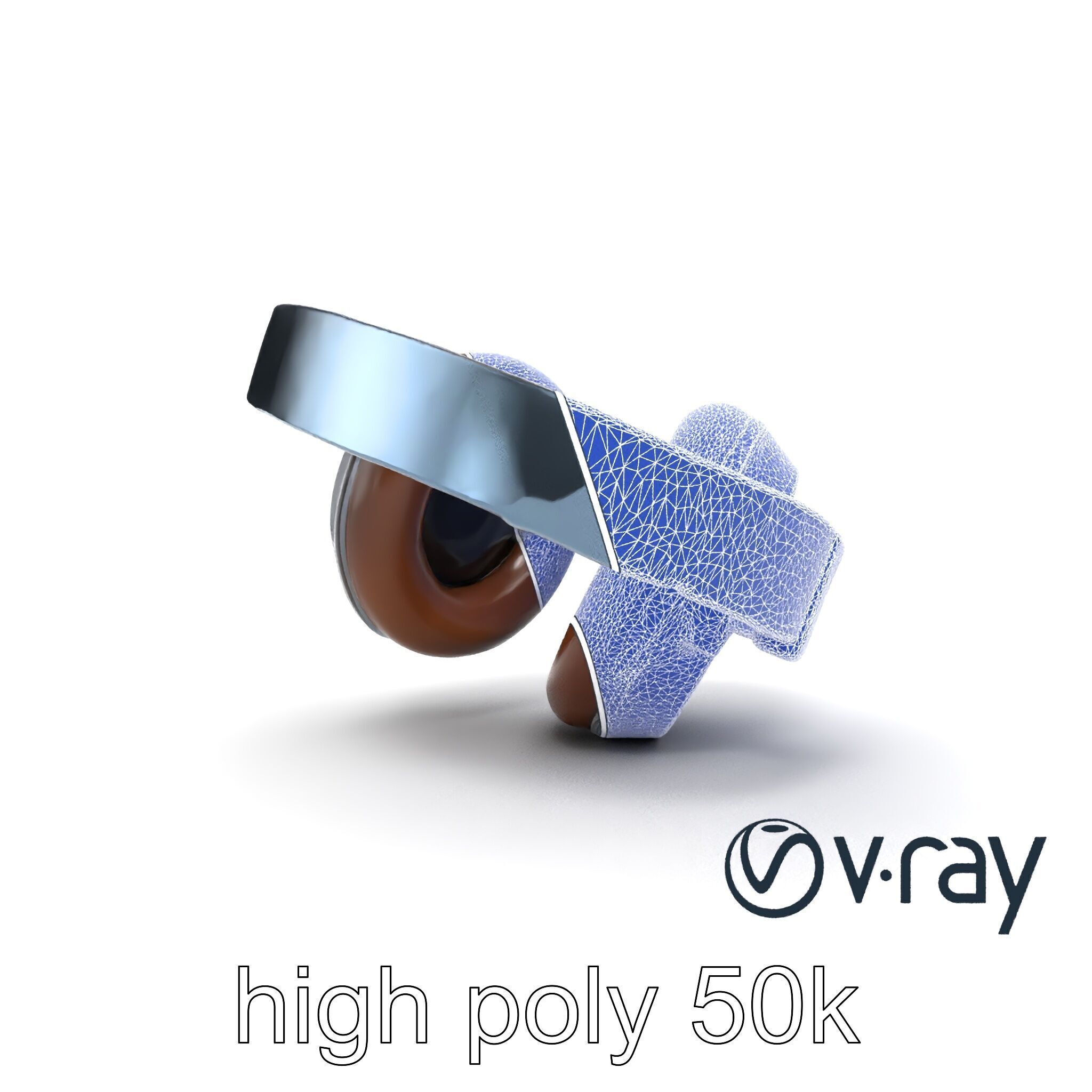 Ultra-Lightweight Open-Back Headphones model pack Low-poly 3D model_32