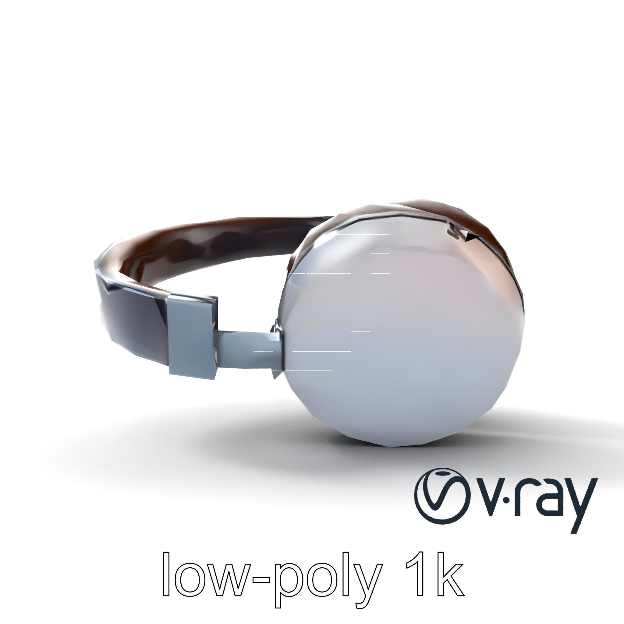Ultra-Lightweight Open-Back Headphones model pack Low-poly 3D model_26