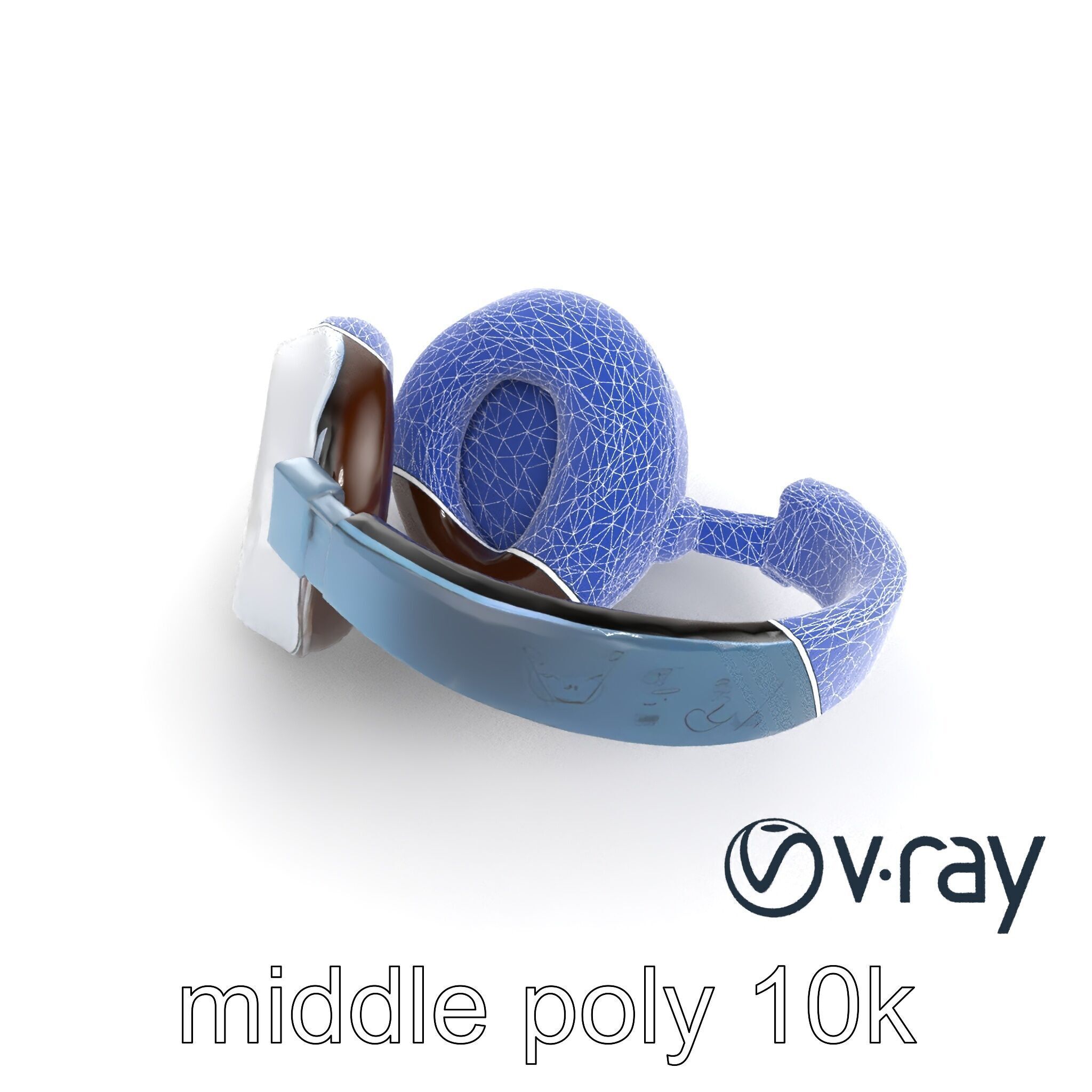 Ultra-Lightweight Open-Back Headphones model pack Low-poly 3D model_15