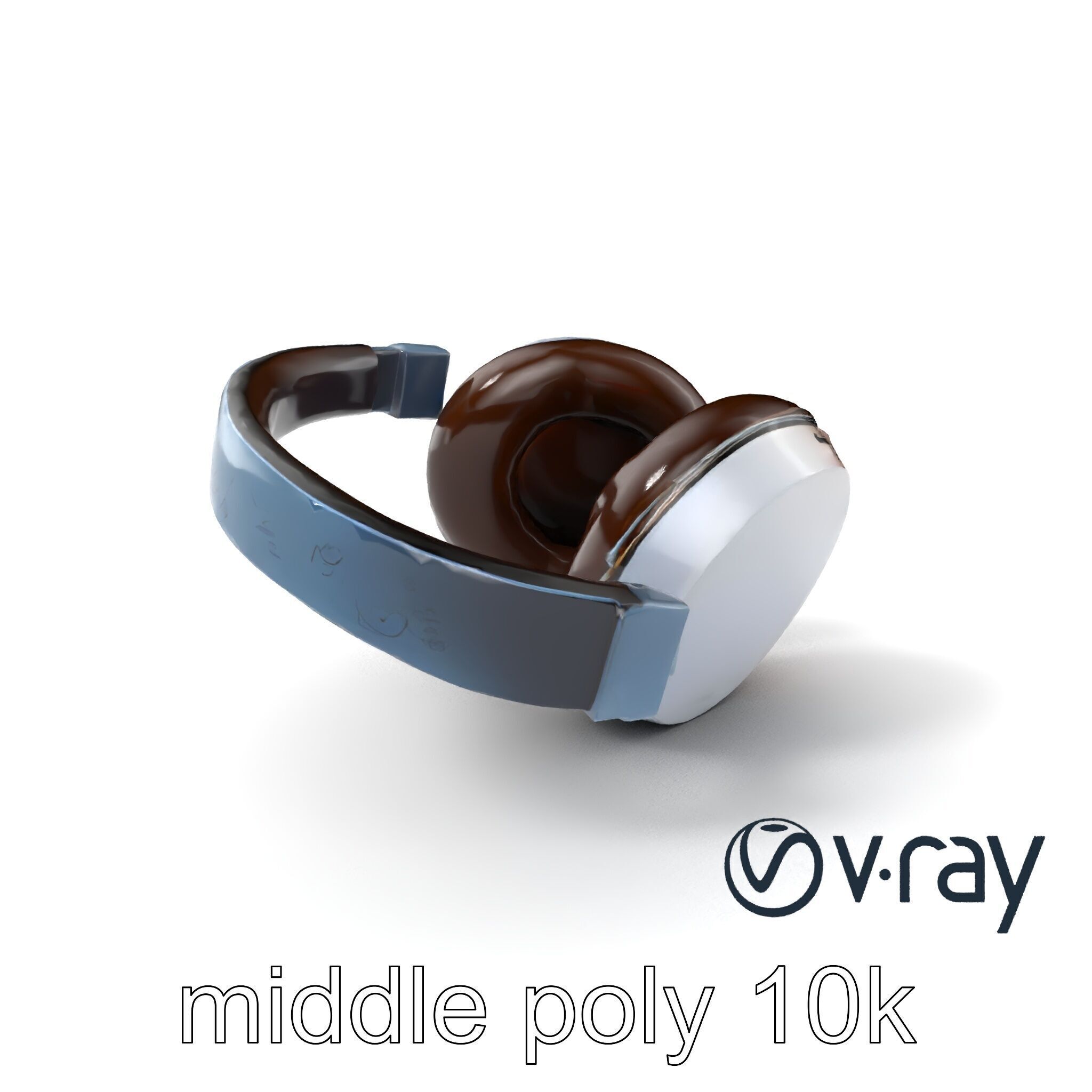 Ultra-Lightweight Open-Back Headphones model pack Low-poly 3D model_3