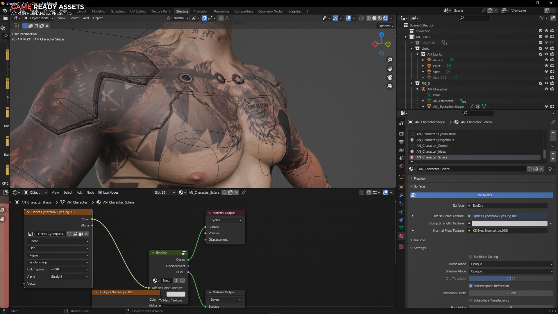 Base Male and Sci-fi Game Character Starter Low-poly 3D model_28