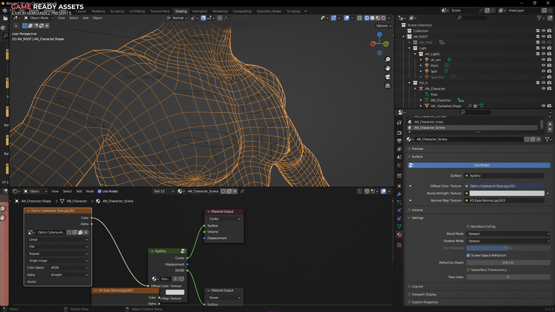 Base Male and Sci-fi Game Character Starter Low-poly 3D model_27