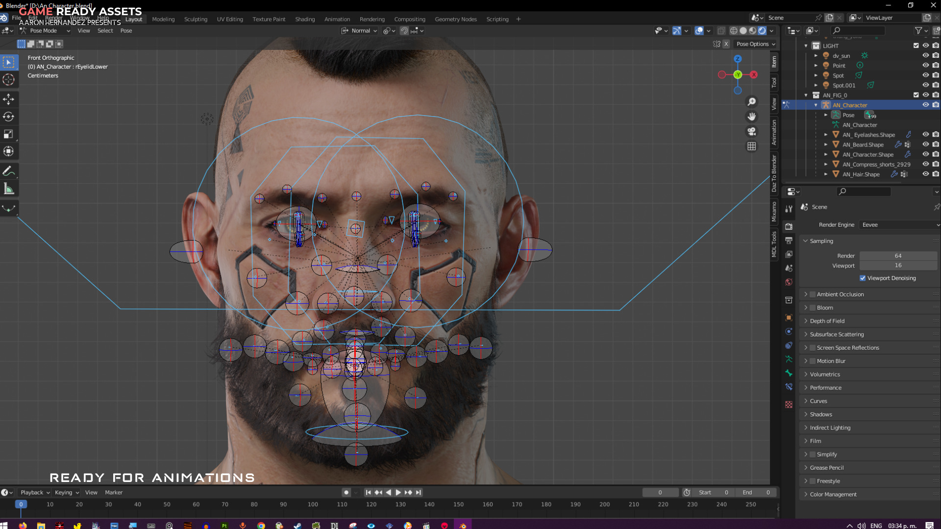 Base Male and Sci-fi Game Character Starter Low-poly 3D model_25