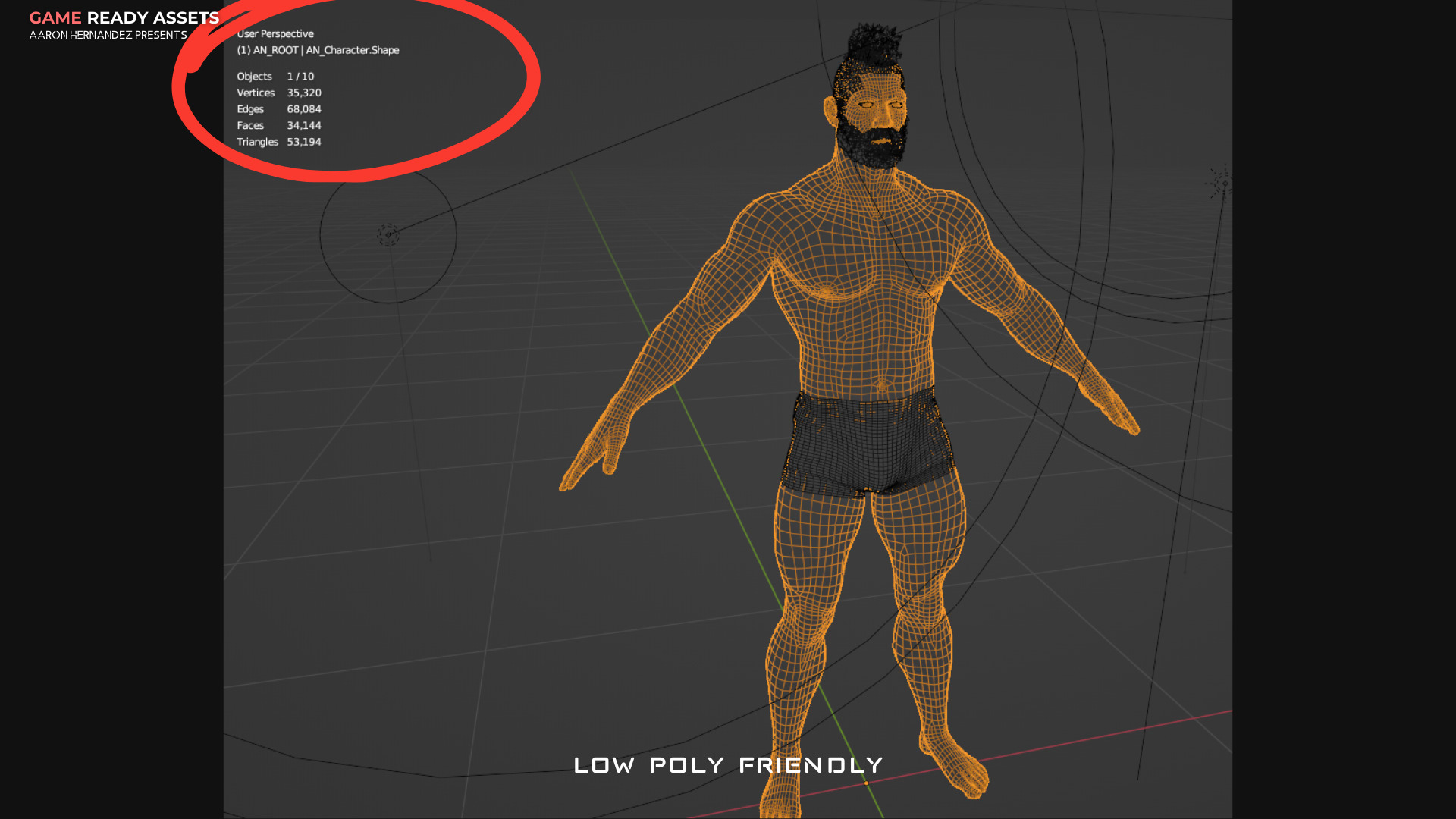 Base Male and Sci-fi Game Character Starter Low-poly 3D model_30