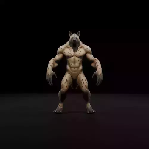 Anthropomorphic Rig-Ready Hyena - Low Poly Asset Low-poly 3D model
