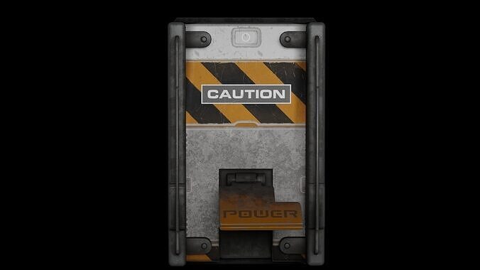 Sci-Fi Wall Switch Low-poly 3D model