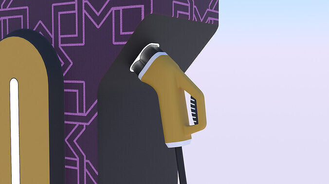EV charger XX PBR 3D model 3