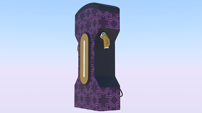 EV charger XX PBR 3D model 5