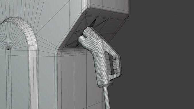EV charger XX PBR 3D model 4