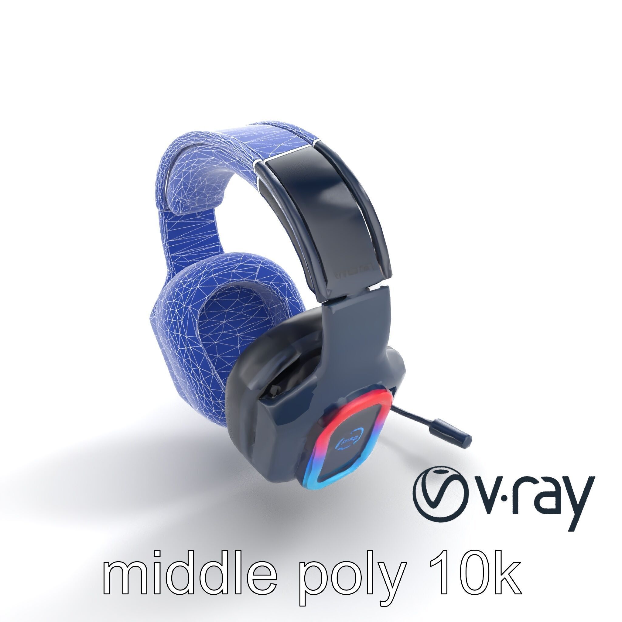 High-End Gaming Headset RGB Immersive model pack Low-poly 3D model_14