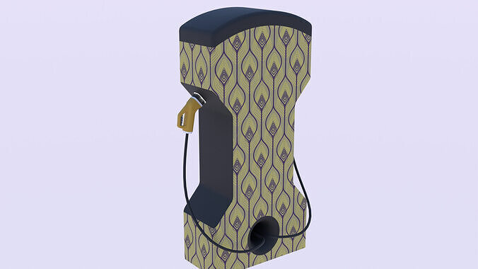 EV charger XXI PBR 3D model 7