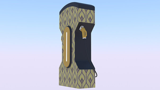 EV charger XXI PBR 3D model 5