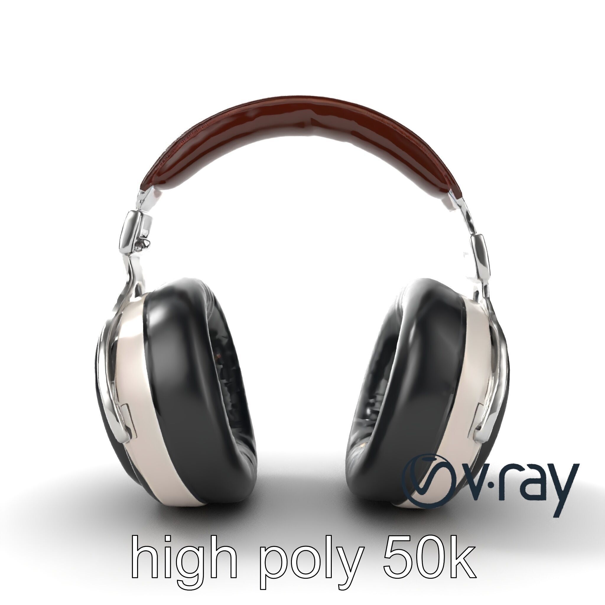 Audiophile Headphones Open-Back Model Pack Low-poly 3D model_26