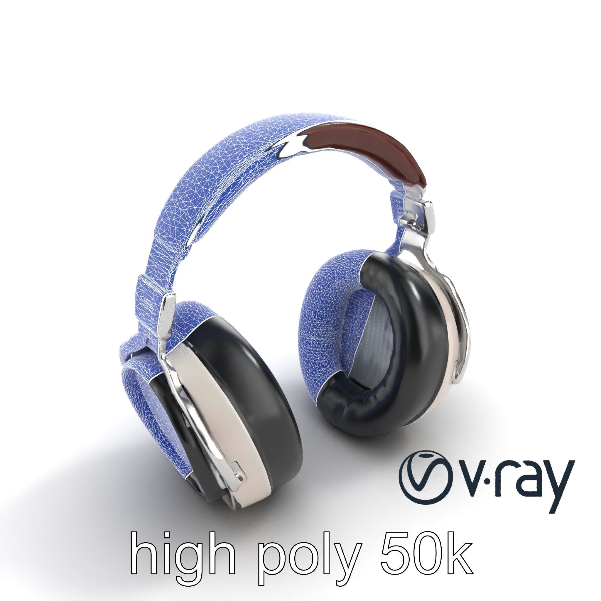 Audiophile Headphones Open-Back Model Pack Low-poly 3D model_21