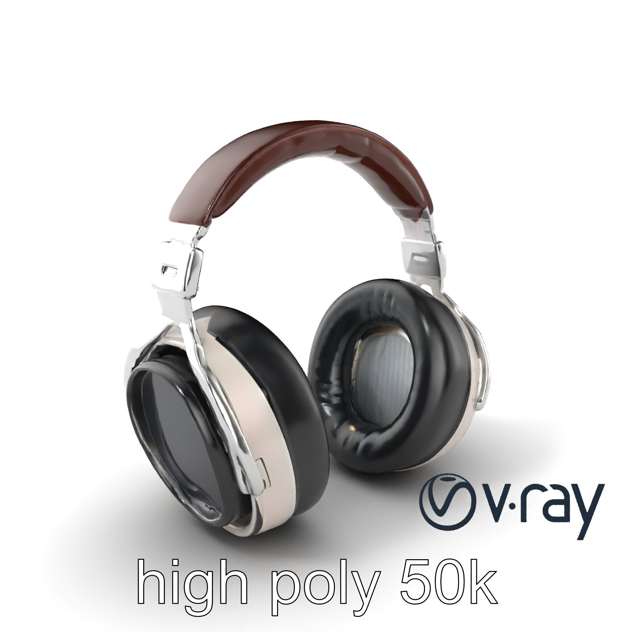 Audiophile Headphones Open-Back Model Pack Low-poly 3D model_5