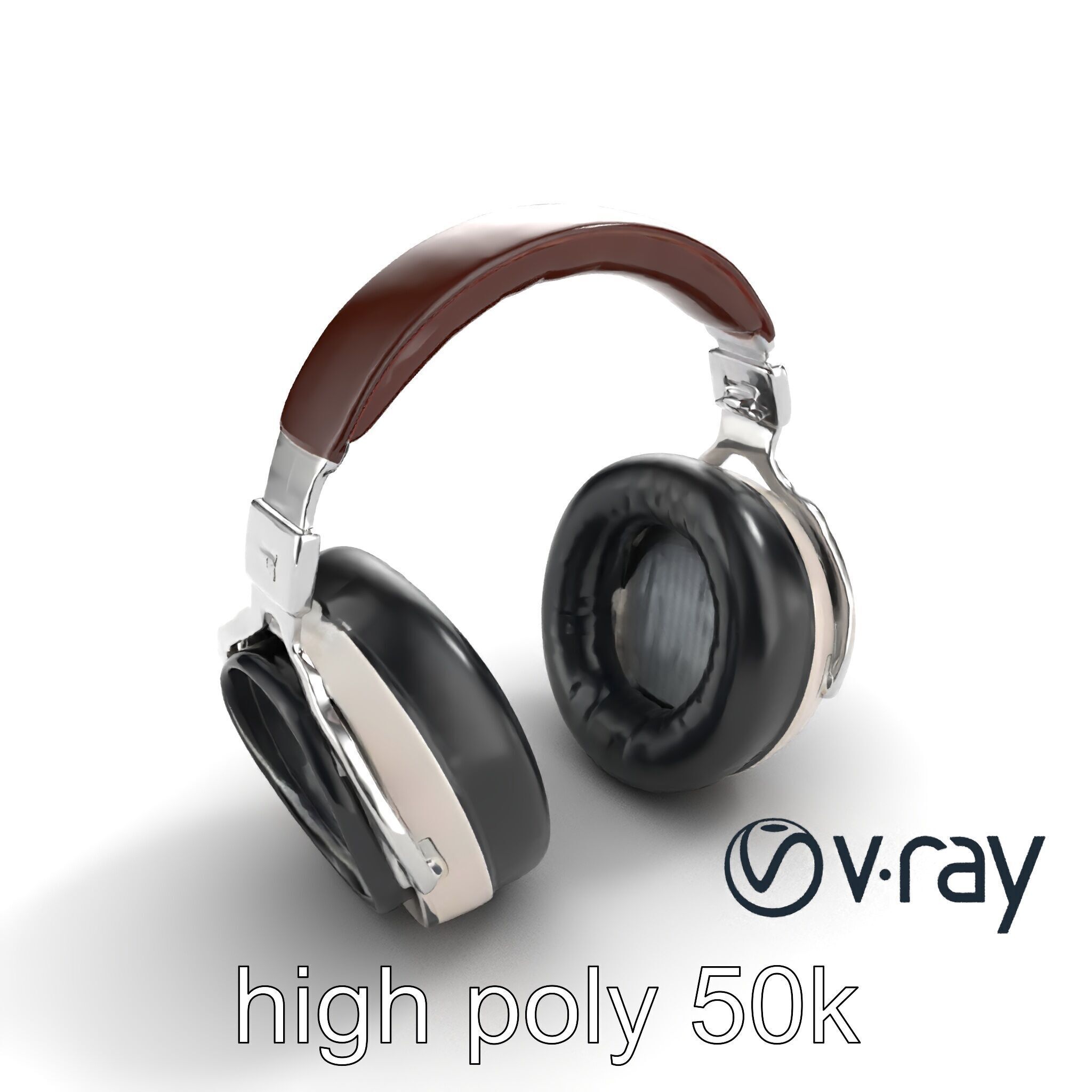Audiophile Headphones Open-Back Model Pack Low-poly 3D model_8