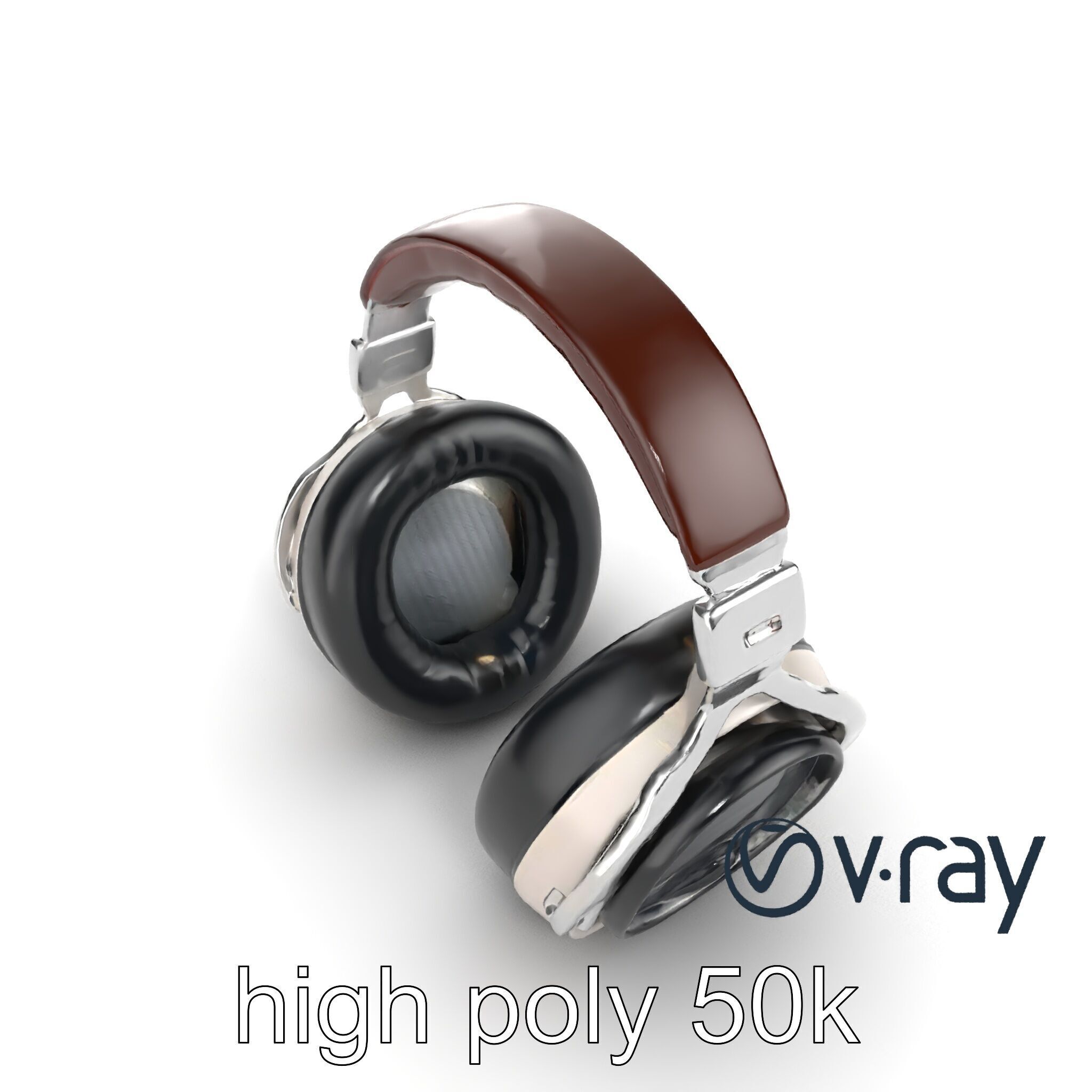 Audiophile Headphones Open-Back Model Pack Low-poly 3D model_11