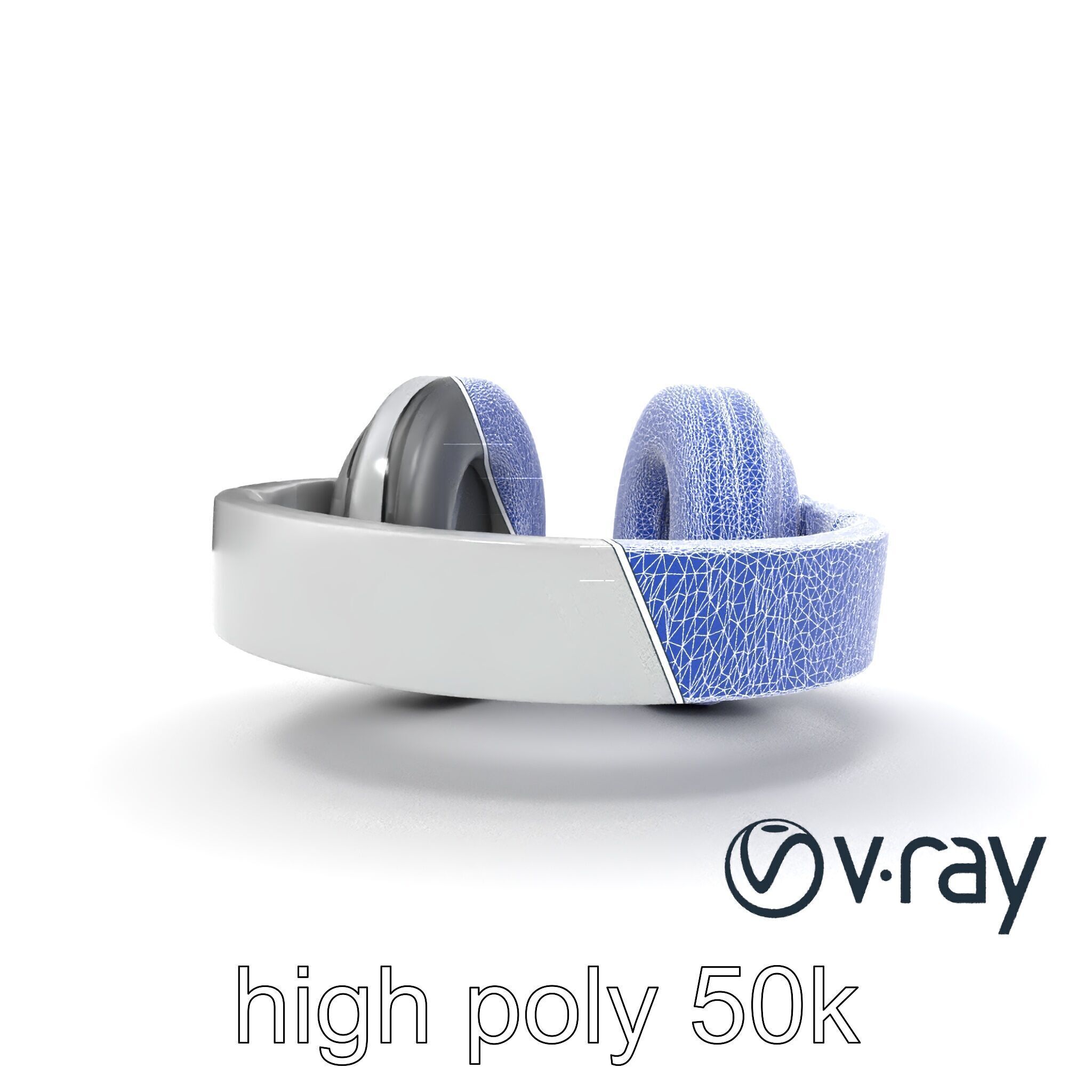 Sleek Minimalist Noise-Cancelling Headphones model pack Low-poly 3D model_31