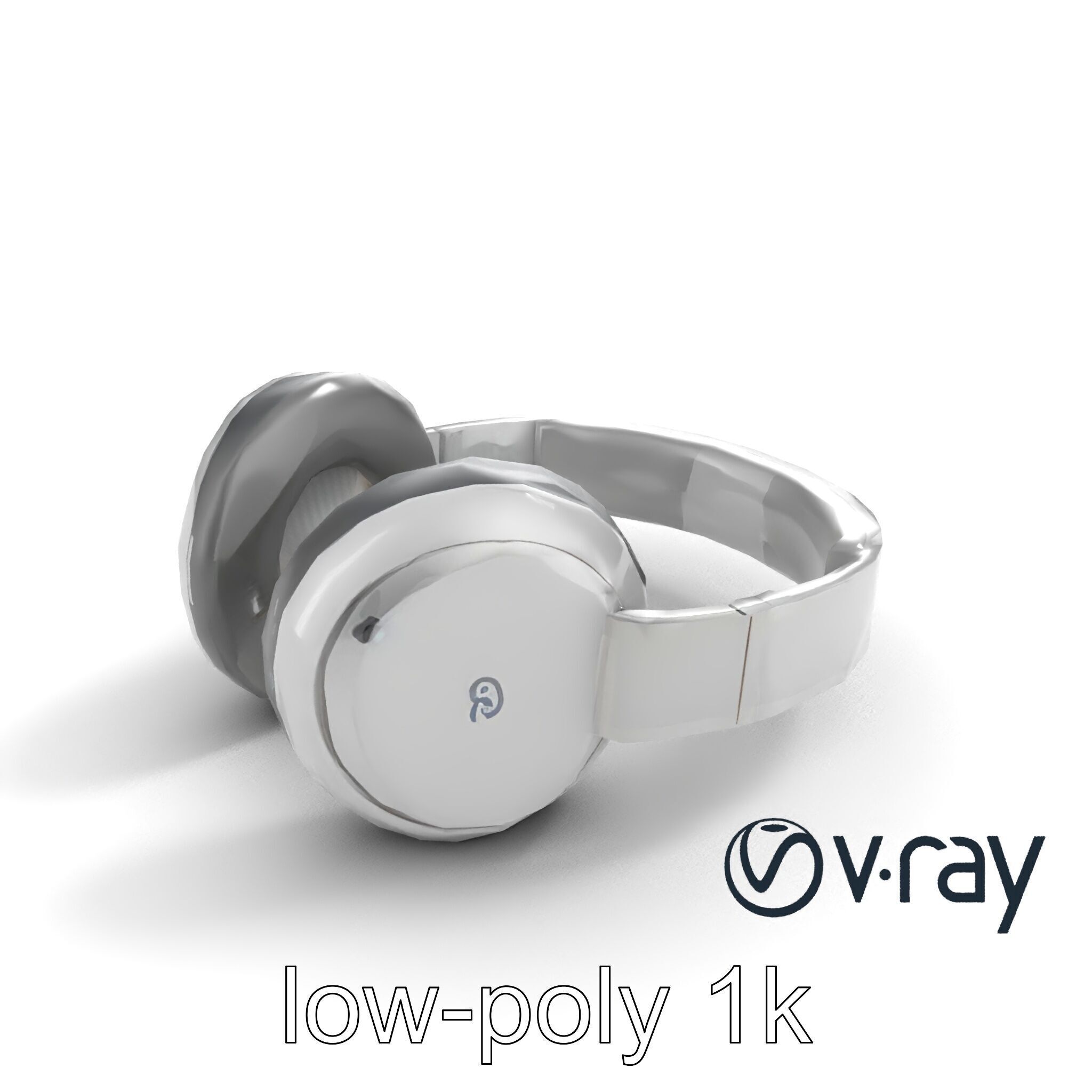 Sleek Minimalist Noise-Cancelling Headphones model pack Low-poly 3D model_10