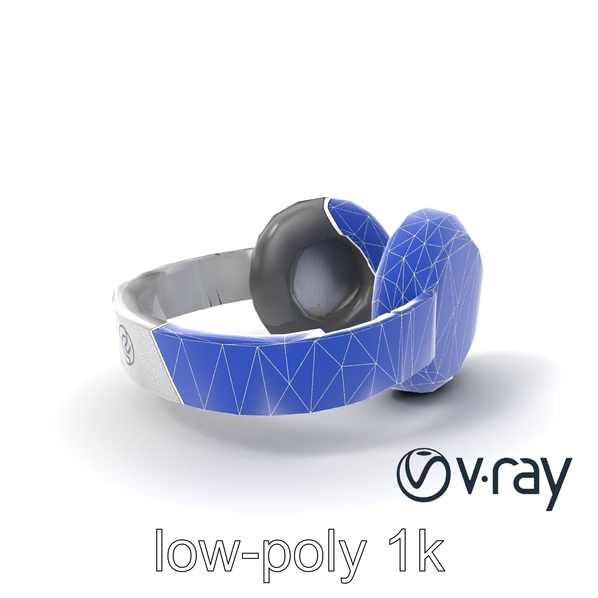 Sleek Minimalist Noise-Cancelling Headphones model pack Low-poly 3D model_7