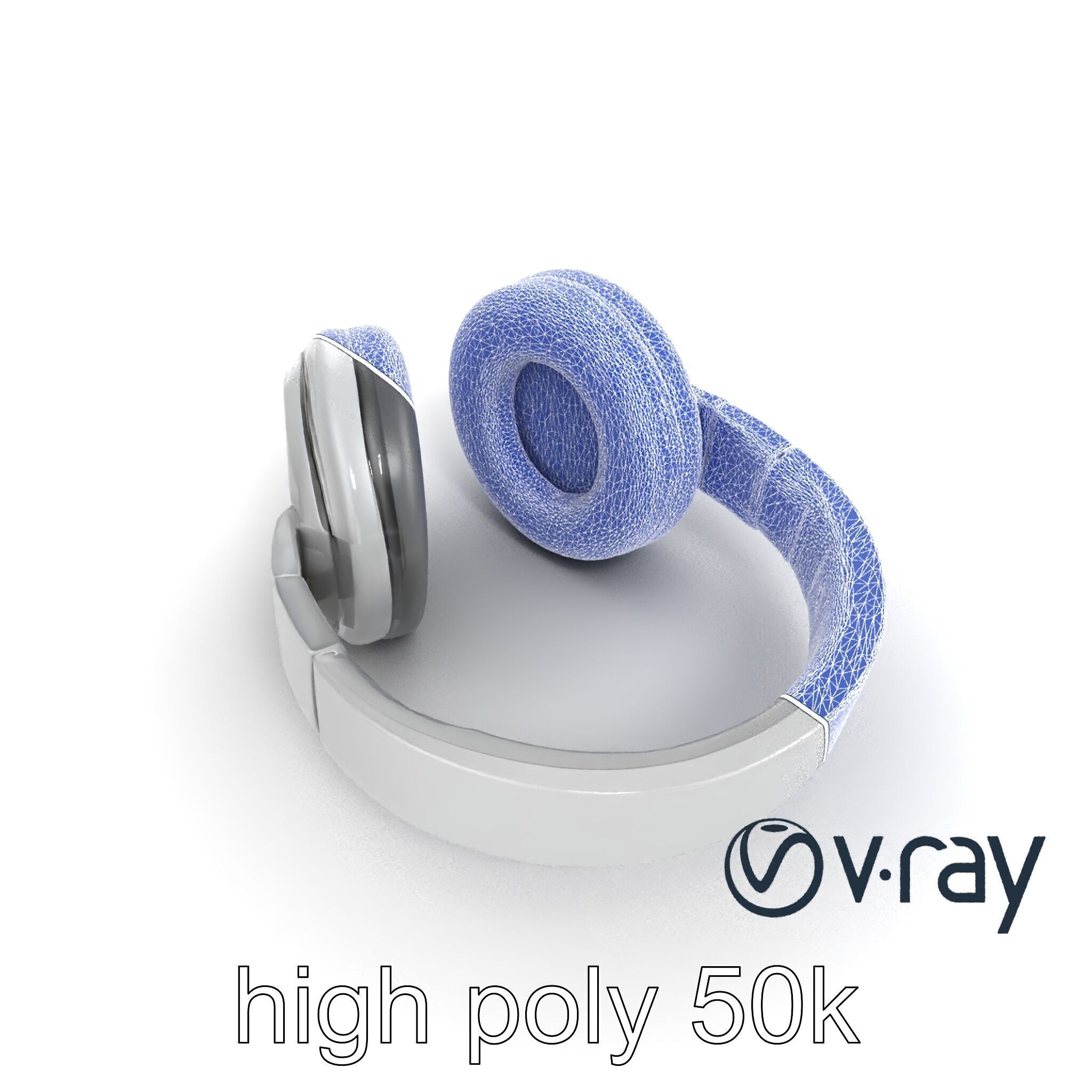 Sleek Minimalist Noise-Cancelling Headphones model pack Low-poly 3D model_28