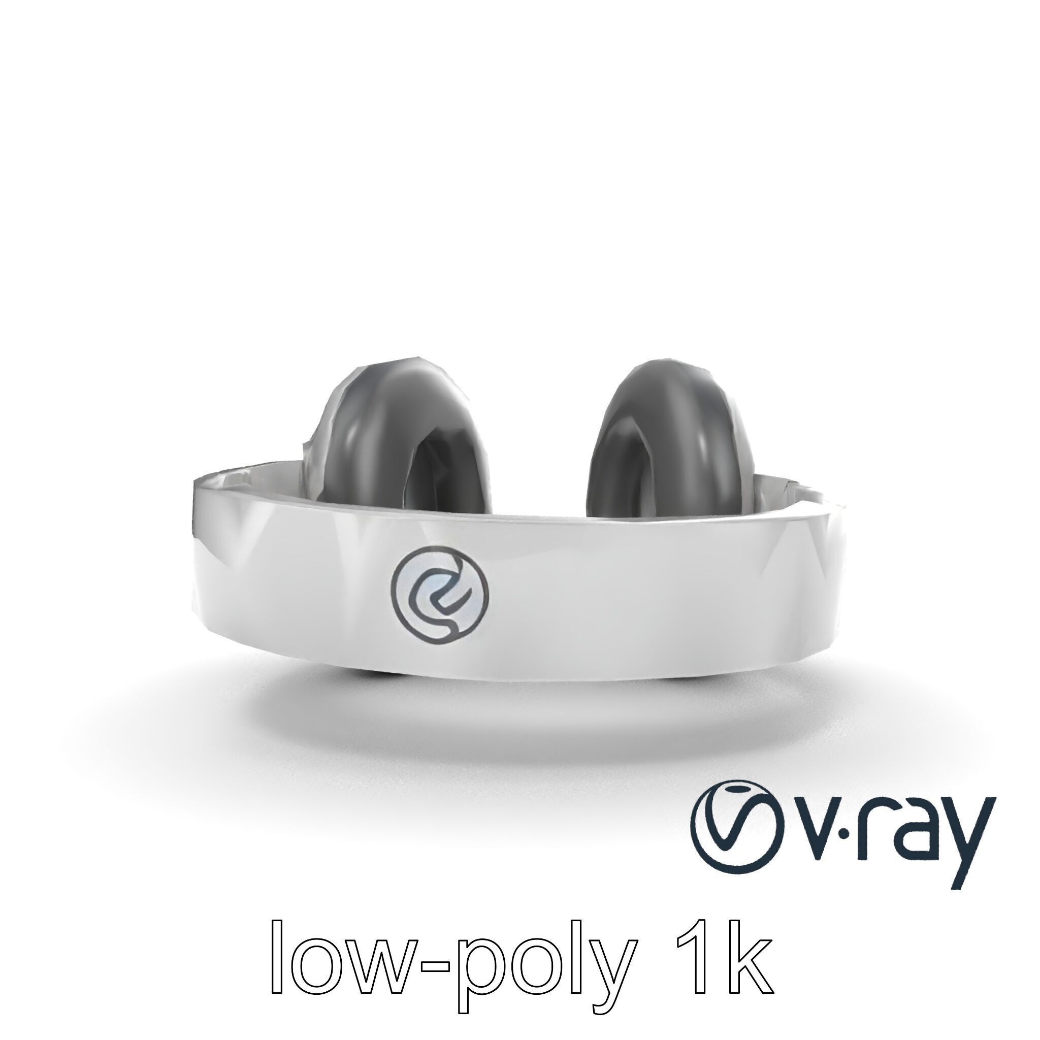 Sleek Minimalist Noise-Cancelling Headphones model pack Low-poly 3D model_14
