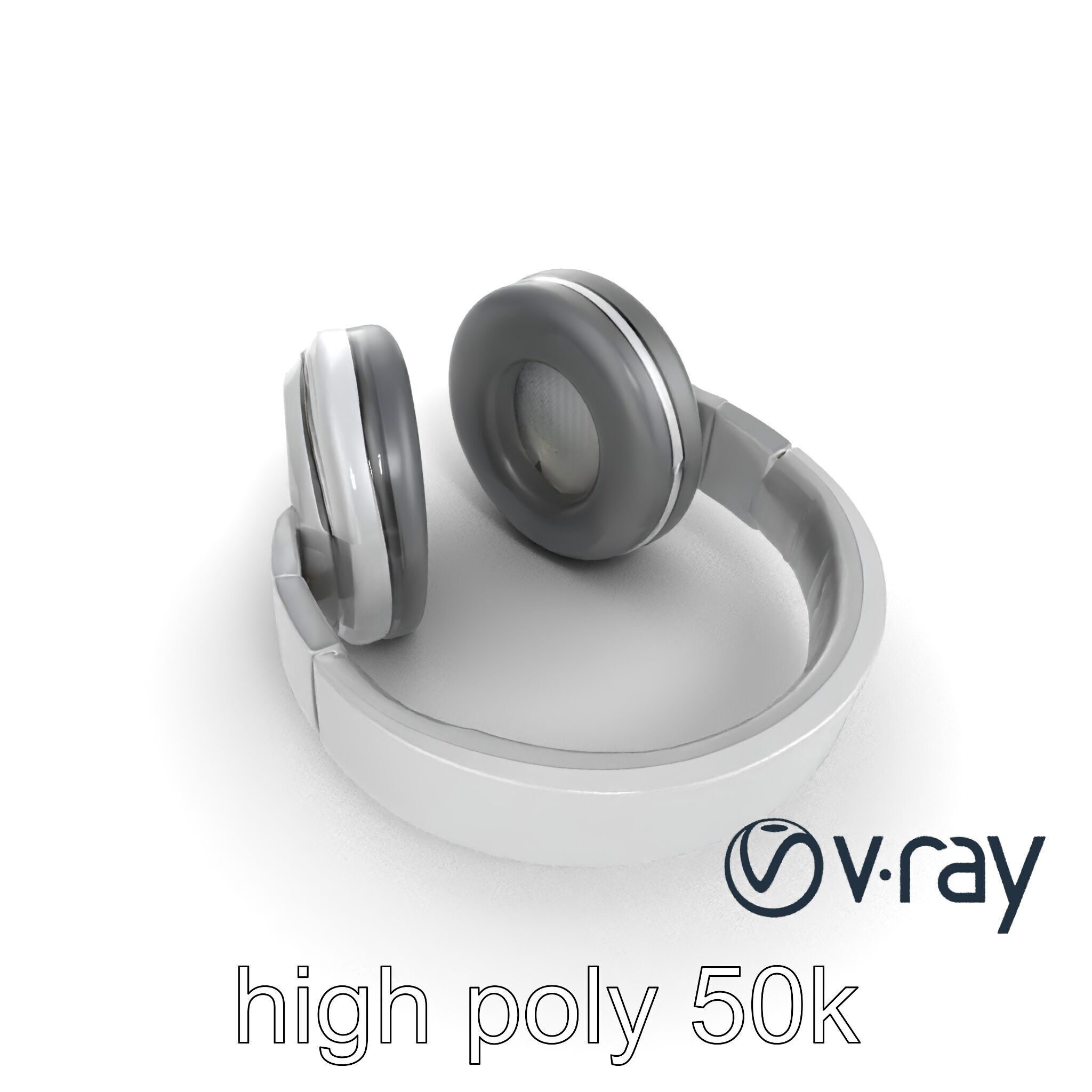 Sleek Minimalist Noise-Cancelling Headphones model pack Low-poly 3D model_16
