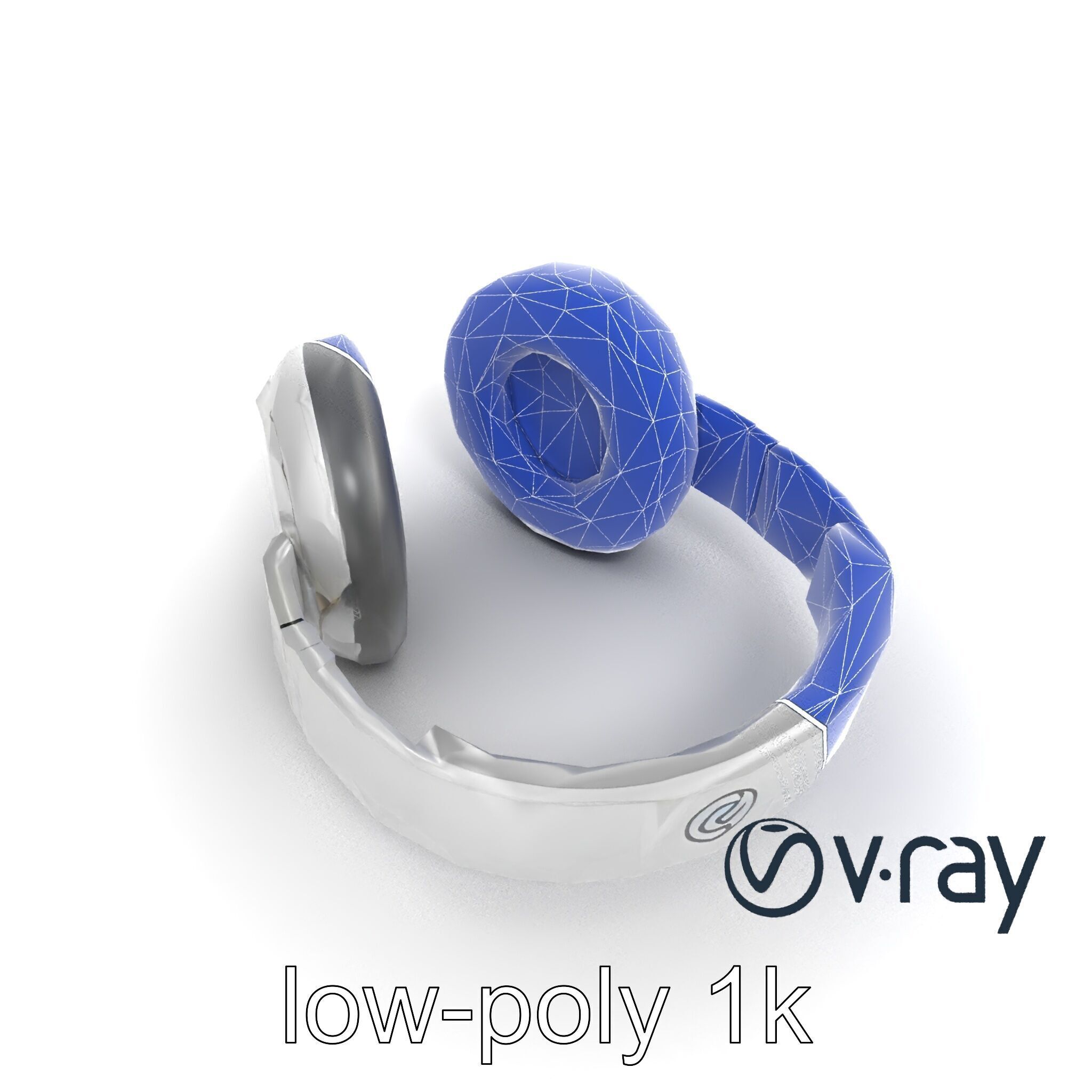Sleek Minimalist Noise-Cancelling Headphones model pack Low-poly 3D model_32